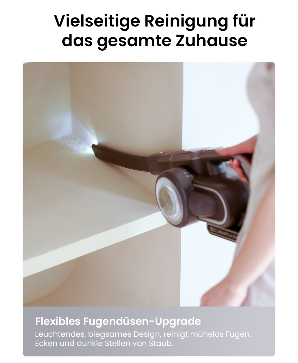 JIMMY H10 Flex Kabelloser Handstaubsauger, 245 AW Saugleistung, 4 Reinigungsmodi, 0,6 l Staubbehälter, 2500 mAh Akku