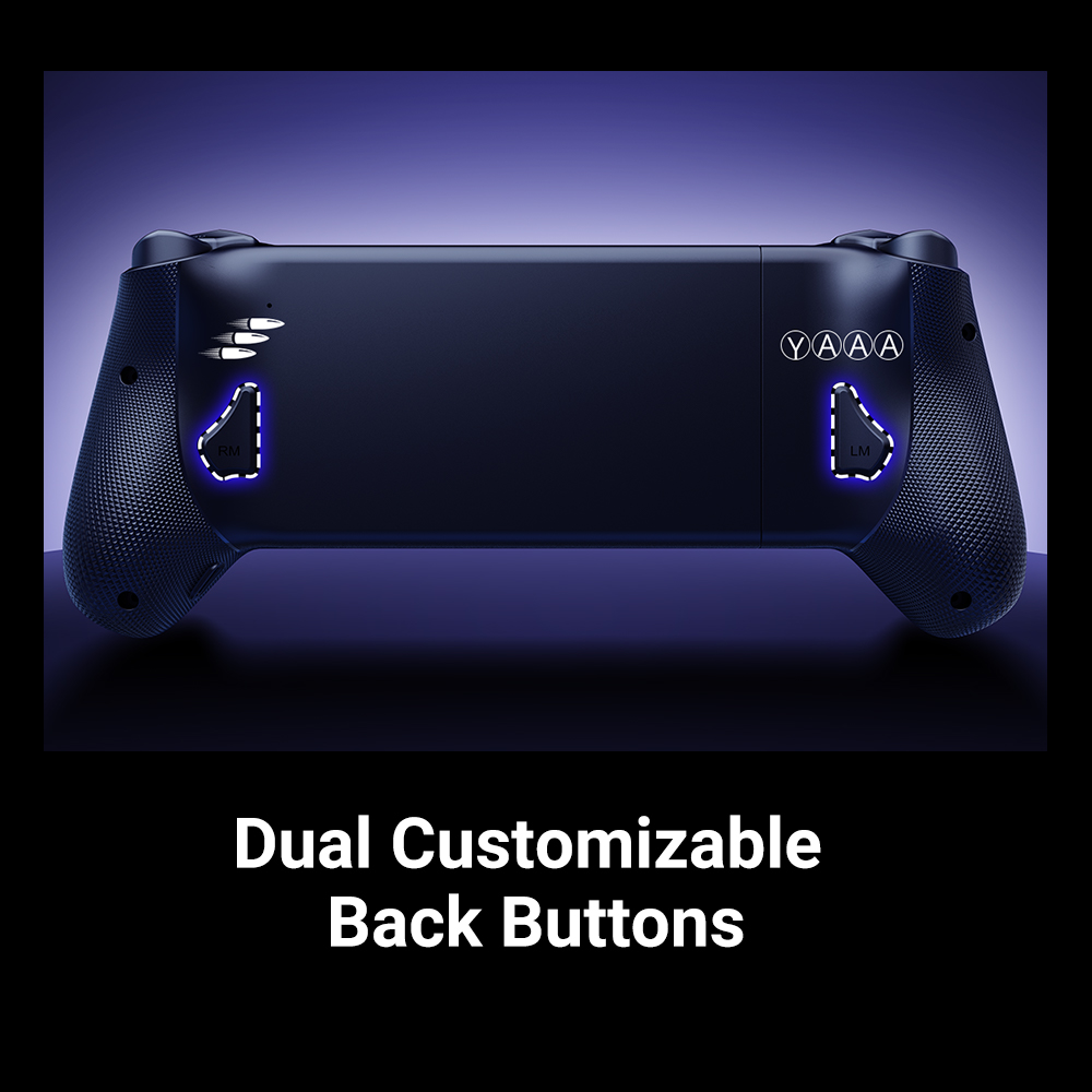 abxylute S8 Wireless Mobile Game Controller, Compatible with iPhone 17 Series, Android, Tablets, Switch 1/2, Extending up to 216mm, Hall Effect Joysticks, Hall Effect Linear Triggers, Customizable Back Buttons