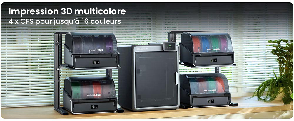 Imprimante 3D Creality K2 Pro Combo, système CFS, 300 x 300 x 300 mm