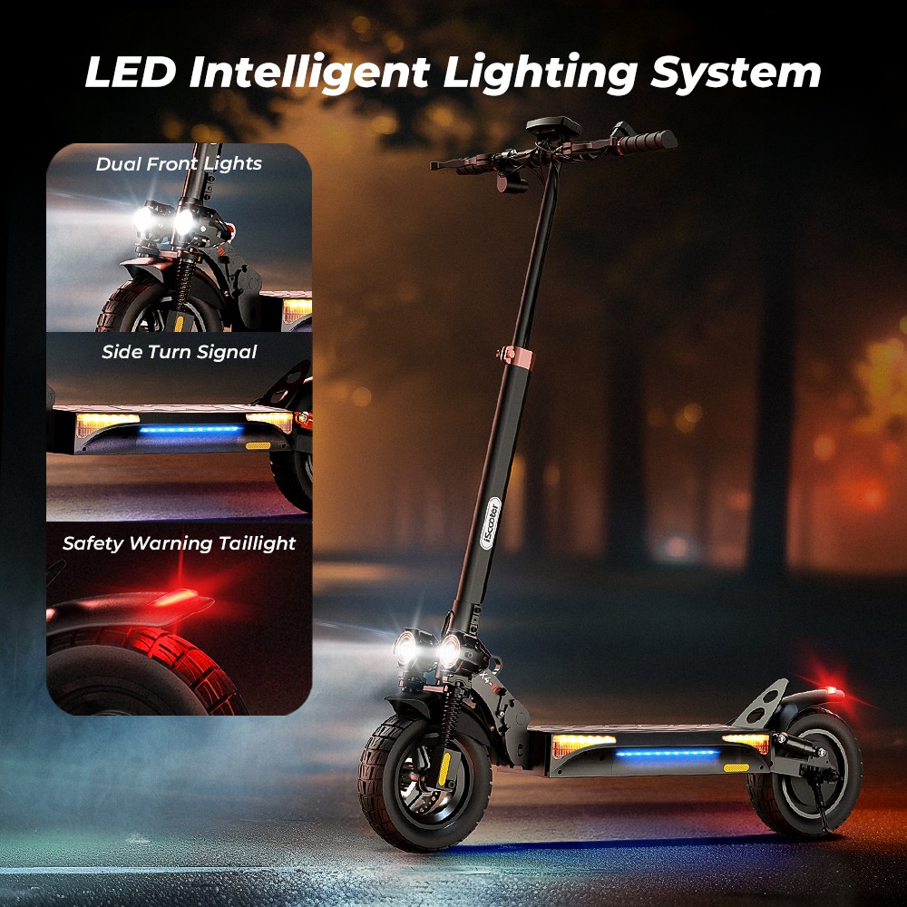 iScooter IX4 Elektroroller 10 Zoll Luftreifen, 800W Motor, 45km/h Höchstgeschwindigkeit, 48V 15Ah Akku, 40-45km Reichweite, App-Steuerung