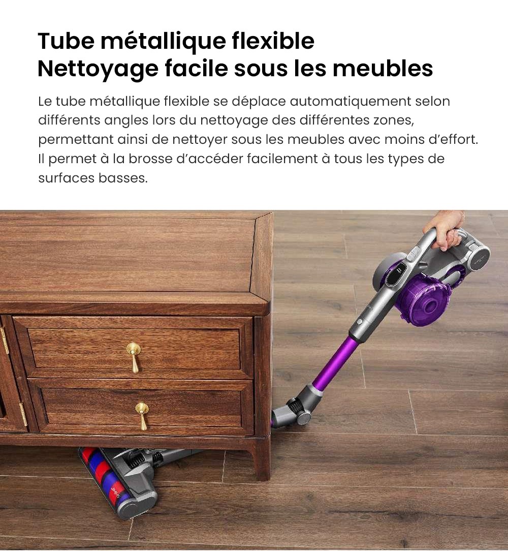 Aspirateur à main flexible sans fil JIMMY JV85 Pro avec aspiration puissante de 200 AW, moteur sans balais numérique de 550 W, autonomie de 70 minutes, bruit ultra-faible pour nettoyer les sols et les meubles par Xiaomi
