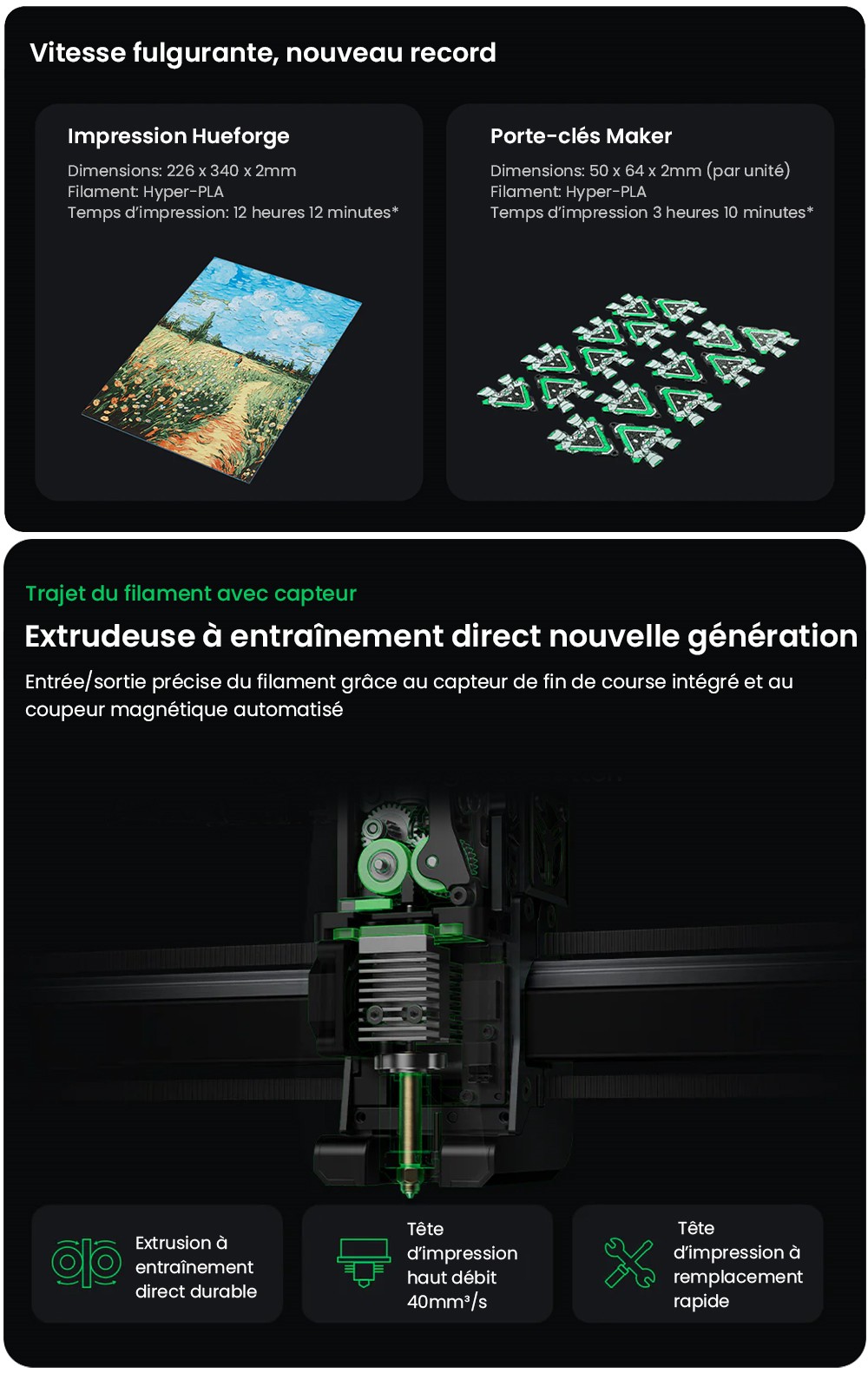 Imprimante 3D Creality K2 Pro Combo, système CFS, 300 x 300 x 300 mm