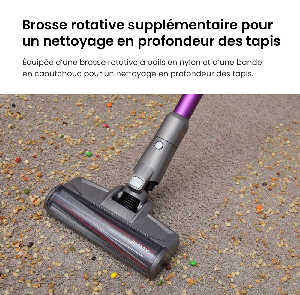 Aspirateur à main flexible sans fil JIMMY JV85 Pro avec aspiration puissante de 200 AW, moteur sans balais numérique de 550 W, autonomie de 70 minutes, bruit ultra-faible pour nettoyer les sols et les meubles par Xiaomi