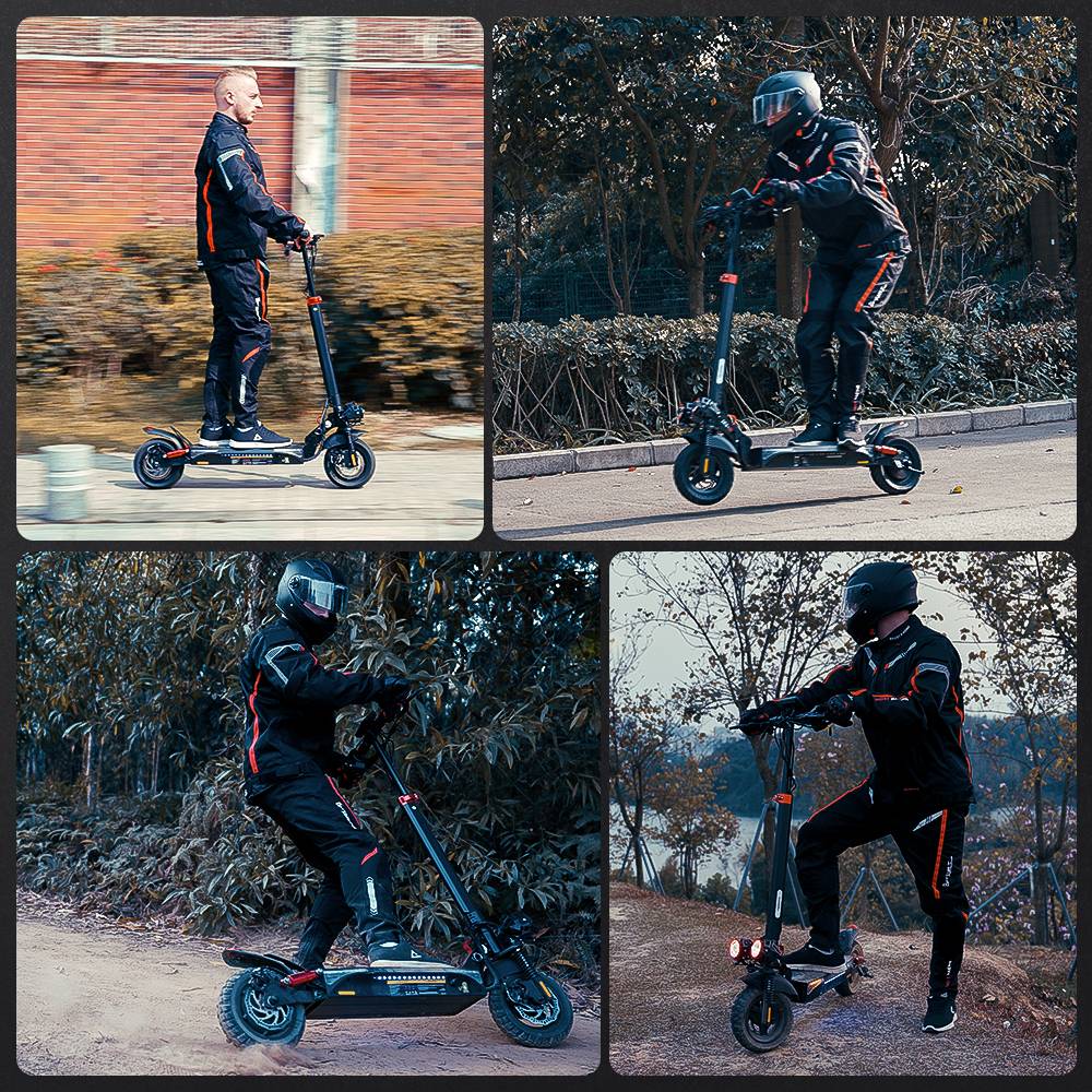 iScooter iX4 10 hüvelykes elektromos roller, 800 W-os motor, maximális sebesség 45 km/h, 48 V-os 15 Ah-s akkumulátor, akár 40-45 km-es hatótávolság, alkalmazásvezérlés, figyelmeztető lámpa