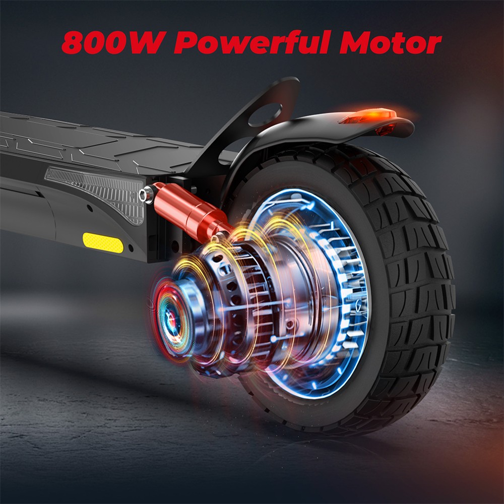 iScooter iX3 Folding Electric Scooter, 10" Pneumatic Tires, 800W Motor, 10Ah Battery, 40km/h Max Speed, 40km Max Range, Adjustable Handlebar Height, App Control - Black