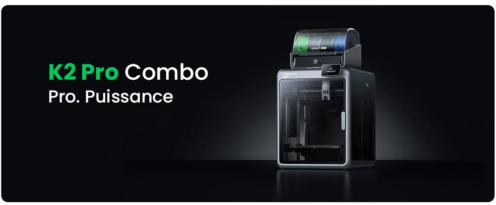 Imprimante 3D Creality K2 Pro Combo, système CFS, 300 x 300 x 300 mm