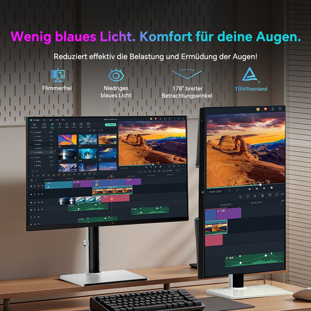 KTC H27T6 Gaming-Monitor, 27 Zoll 2560 x 1440 Fast-IPS-Bildschirm, 210 Hz Bildwiederholfrequenz, 1 ms GTG-Reaktionszeit, HDR400, FreeSync & / G-Sync, schwaches blaues Licht und flimmerfrei, integrierte Dual-2-W-Lautsprecher