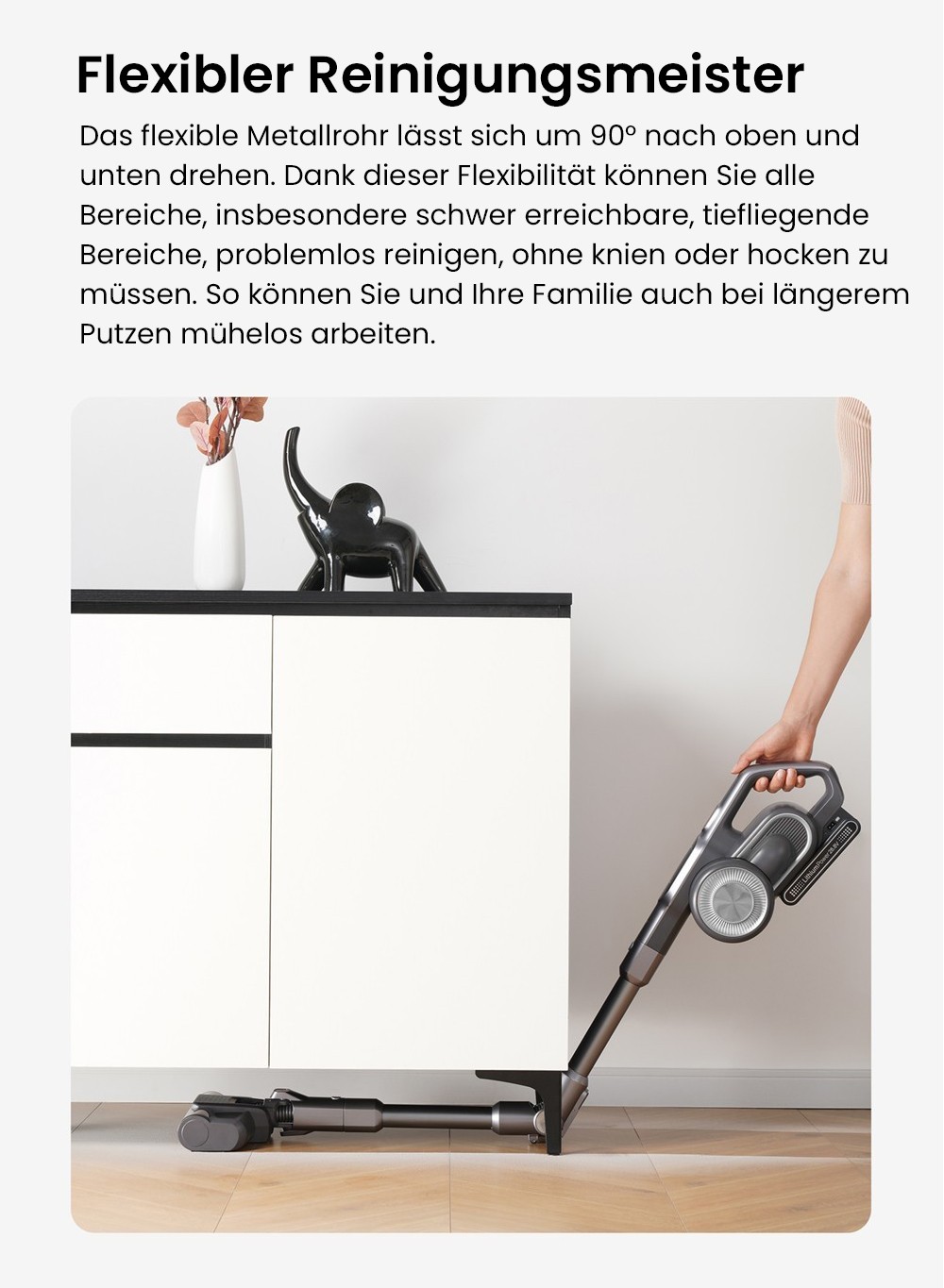 JIMMY H10 Flex Kabelloser Handstaubsauger, 245 AW Saugleistung, 4 Reinigungsmodi, 0,6 l Staubbehälter, 2500 mAh Akku