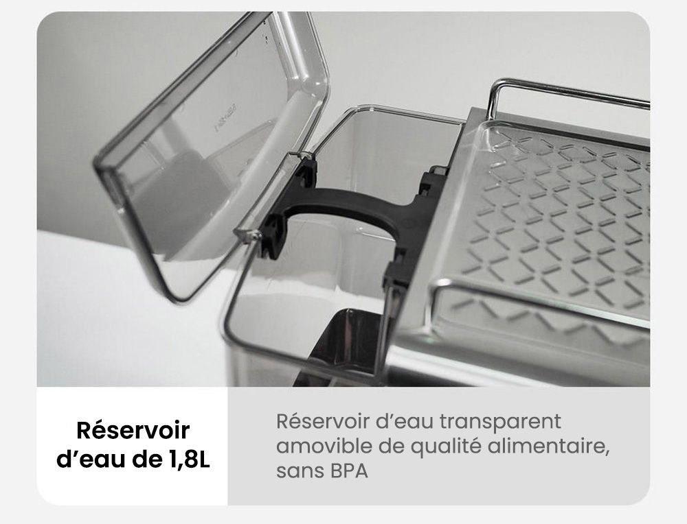 Machine à café expresso semi-automatique HiBREW H10A, pression de 19 bars, mousseur à lait, température réglable, presse à café de 58 mm, pichet de 350 ml, chauffe-tasse, cafetière froide/chaude