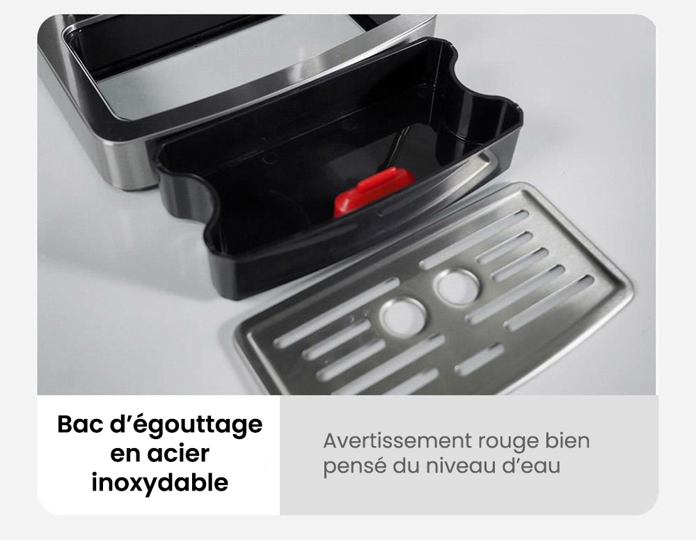 Machine à café expresso semi-automatique HiBREW H10A, pression de 19 bars, mousseur à lait, température réglable, presse à café de 58 mm, pichet de 350 ml, chauffe-tasse, cafetière froide/chaude