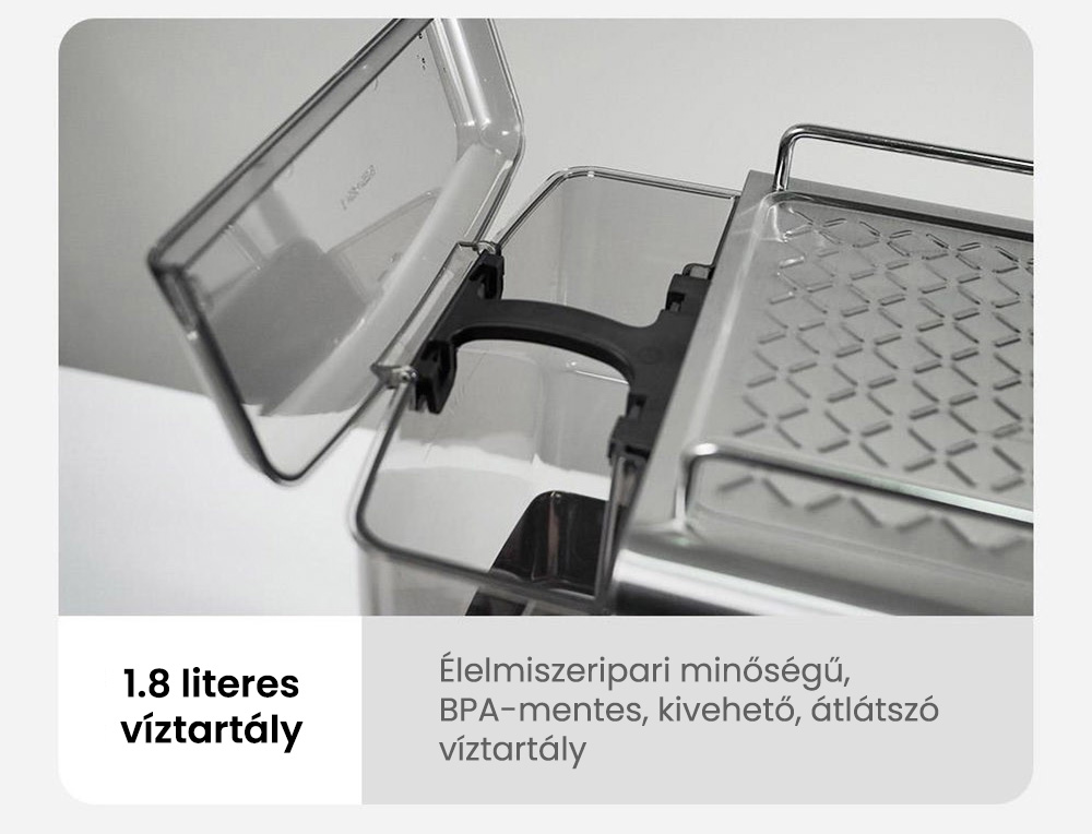 HiBREW H10A félautomata eszpresszó kávéfőző, 19 bar nyomás, tejhabosító, állítható hőmérséklet, 58 mm-es kávéadagoló, 350 ml-es kancsó, csészemelegítő, hideg/forró kávéfőző