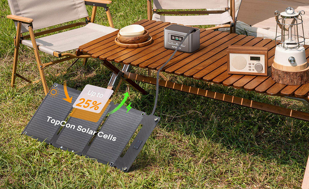 AFERIY AF-SL30 30W Portable Solar Panel, 25% Efficiency, ETFE-Laminated Design, IP65 Waterproof, Dual Fast-Charge Outputs, Ideal for Outdoor & Emergency Power