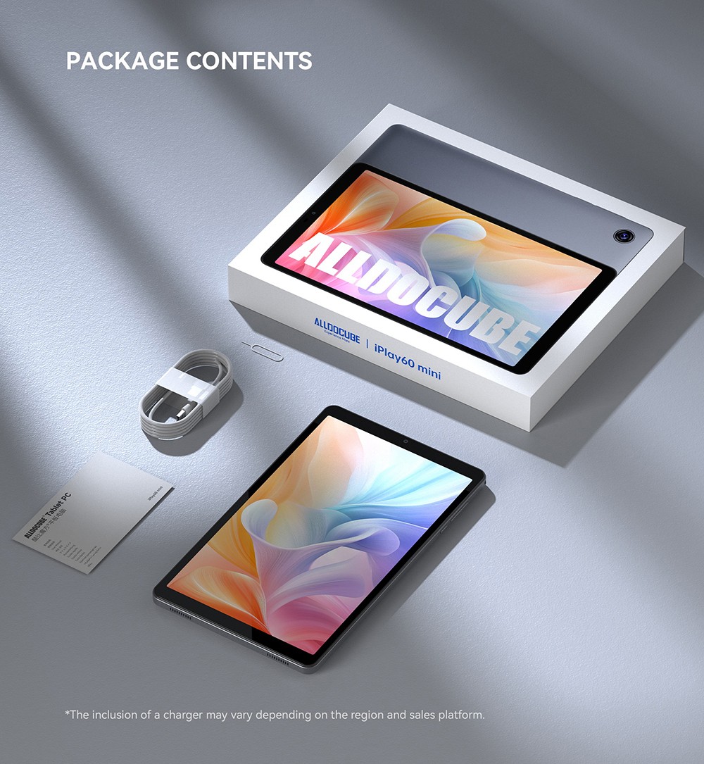 ALLDOCUBE iPlay 60 Mini Android 15 táblagép, Unisoc T606 8 mag, 8,68 hüvelykes 800*1340 90Hz IPS képernyő, 4GB+8GB virtuális RAM 64GB ROM, 5MP+5MP kamera, 2.4/5GHz WiFi, GPSile/5GHz WiFi Bluetooth5.0, GLON/DuGalidoBeo 4000mAh akkumulátor