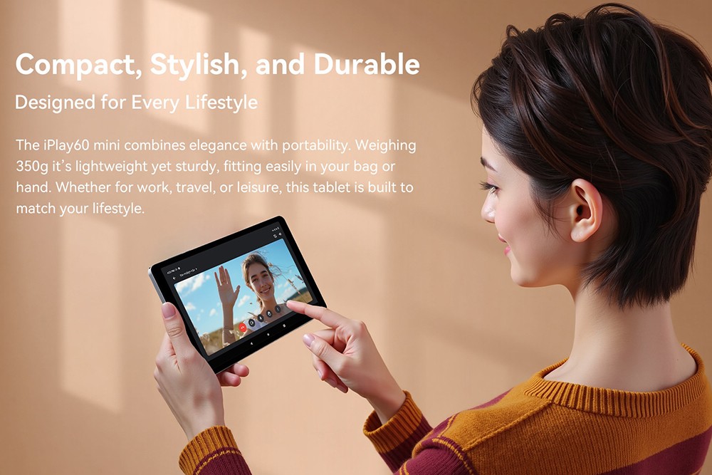 ALLDOCUBE iPlay 60 Mini Android 15 táblagép, Unisoc T606 8 mag, 8,68 hüvelykes 800*1340 90Hz IPS képernyő, 4GB+8GB virtuális RAM 64GB ROM, 5MP+5MP kamera, 2.4/5GHz WiFi, GPSile/5GHz WiFi Bluetooth5.0, GLON/DuGalidoBeo 4000mAh akkumulátor