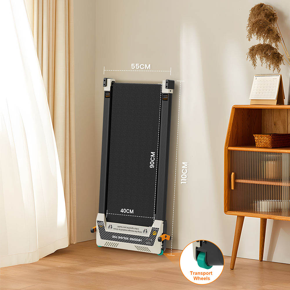 Akluer 520A-A Tapis roulant double face avec masseur de pieds Shiatsu, moteur silencieux de 2,5 CV, capacité maximale de 330 LBS, écran LED et télécommande