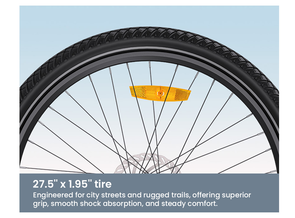 ENGWE P275 SE Electric Bike, 250W Motor, 36V 13Ah Battery, 27.5 inch Tires, 25km/h Max Speed, 100km Range, Hydraulic Disc Brakes, Shimano 7-speed, Torque Sensor - Blue