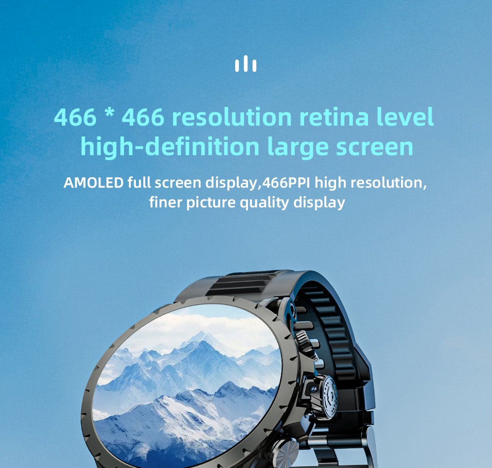 LOKMAT APPLLP 4 Smartwatch, 1.508-inch AMOLED Screen, Support 4G/5G SIM Card, Heart Rate Blood Oxygen Monitoring, NFC Function, GPS Positioning