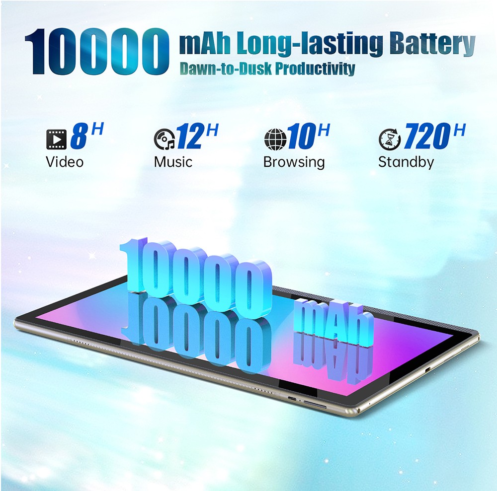 MESWAO B1 Tablet, 14.1 inch 1920*1080 IPS Screen, MTK6769 8 Cores, 6GB RAM 128GB ROM, Android 13, WiFi 5 Bluetooth 5.2, 13MP+5MP Camera, 10000mAh Battery, 4*Speakers - US Plug, Grey