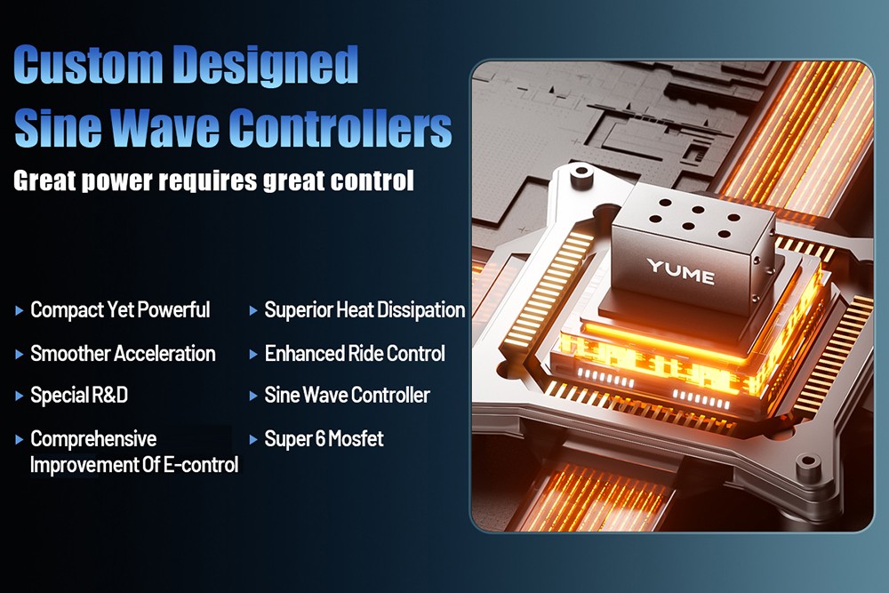 YUME HAWK Pro Elektromos Roller, 10x4.5" tömlő nélküli Országúti Gumiabroncsok 3000W*2 Motor 60V 30Ah Akkumulátor 80km/h Max. Sebesség 100km Max. Hatótávolság 3 Sebességváltó Rendszer Tárcsafék Állítható Hidraulikus Rugózás NFC Alkalmazásvezérlés