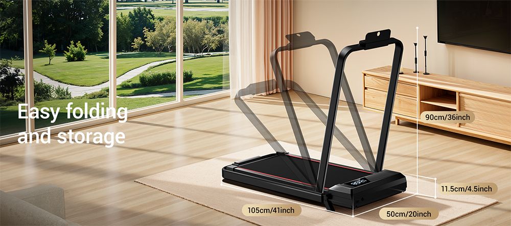 ROBORE CW1F Walking Pad with 14% Incline, 12KM/H, 2.5HP Brushless Motor, 136kg Capacity, Folding Under Desk Treadmill for Home and Office