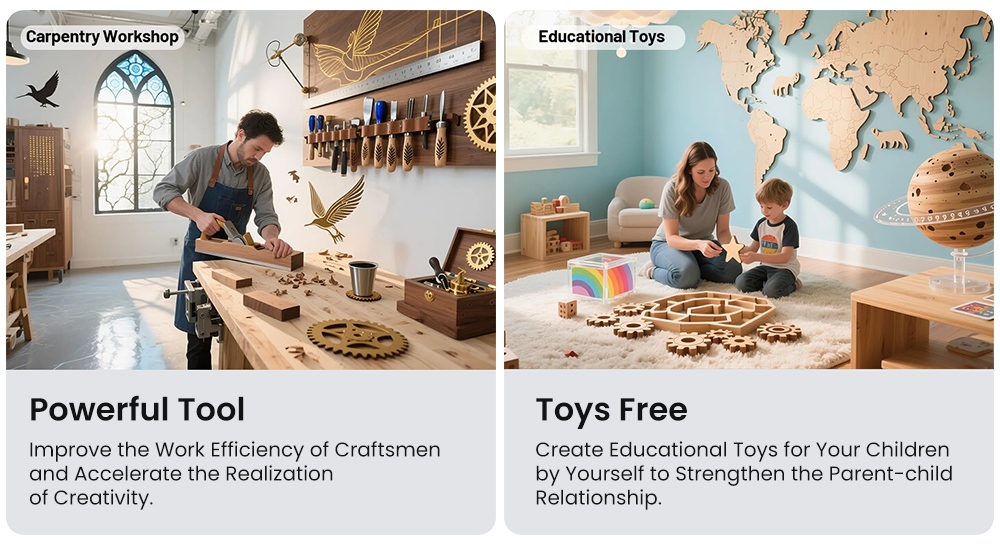 TWO TREES TTC450 Ultra Machine de Gravure CNC, Broche de 500W, Modes CNC et Laser Doubles, Haute Précision 0,05mm, Écran Tactile IPS 3,5", Zone de Travail 460x460x100mm, Compatible avec Métal/Acrylique/Bois