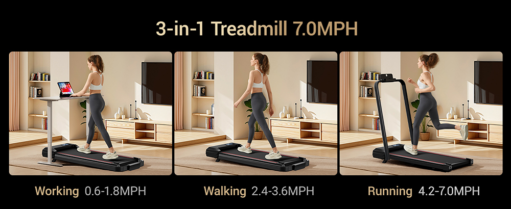 ROBORE CW1F Walking Pad with 14% Incline, 12KM/H, 2.5HP Brushless Motor, 136kg Capacity, Folding Under Desk Treadmill for Home and Office
