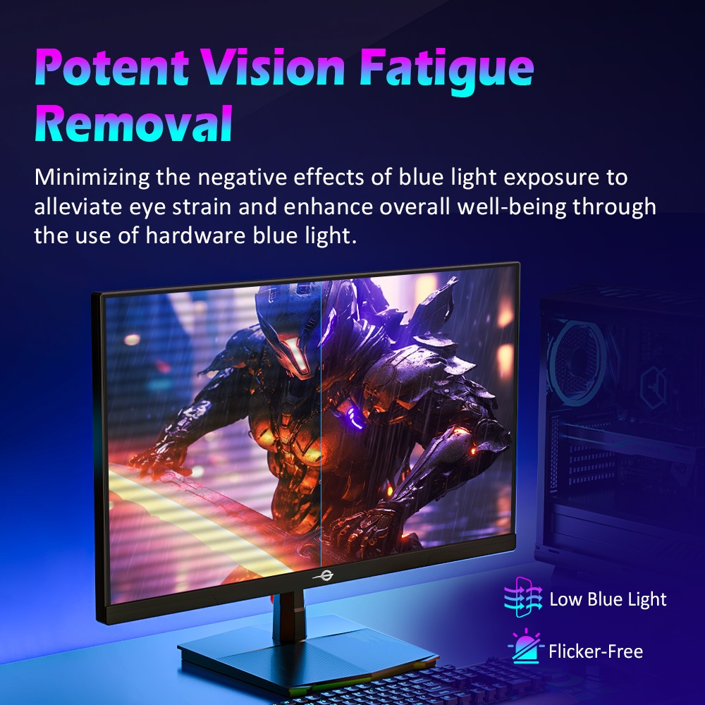 TITAN ARMY P2510HS gamer monitor, 24,5 hüvelykes 1920*1080 CSOT Gyors IPS Kijelző, 300Hz 240Hz Frissítési Frekvencia, HDR400, 1 ms GTG Válaszidő, Adaptív Szinkronizáció, Hardveres Alacsony Kék Fény Kiegyenlítés, Játéktámogatás, VESA Rögzítés