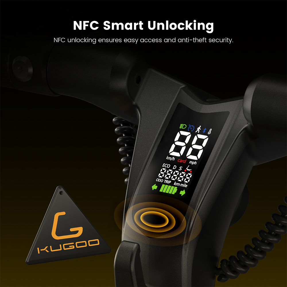 KUGOO M3 PRO Trottinette électrique, moteur 600 W, batterie 48 V 13 Ah, pneus 10 pouces, vitesse maximale 46 km/h, autonomie 64 km, freins à disque doubles, double suspension, déverrouillage NFC