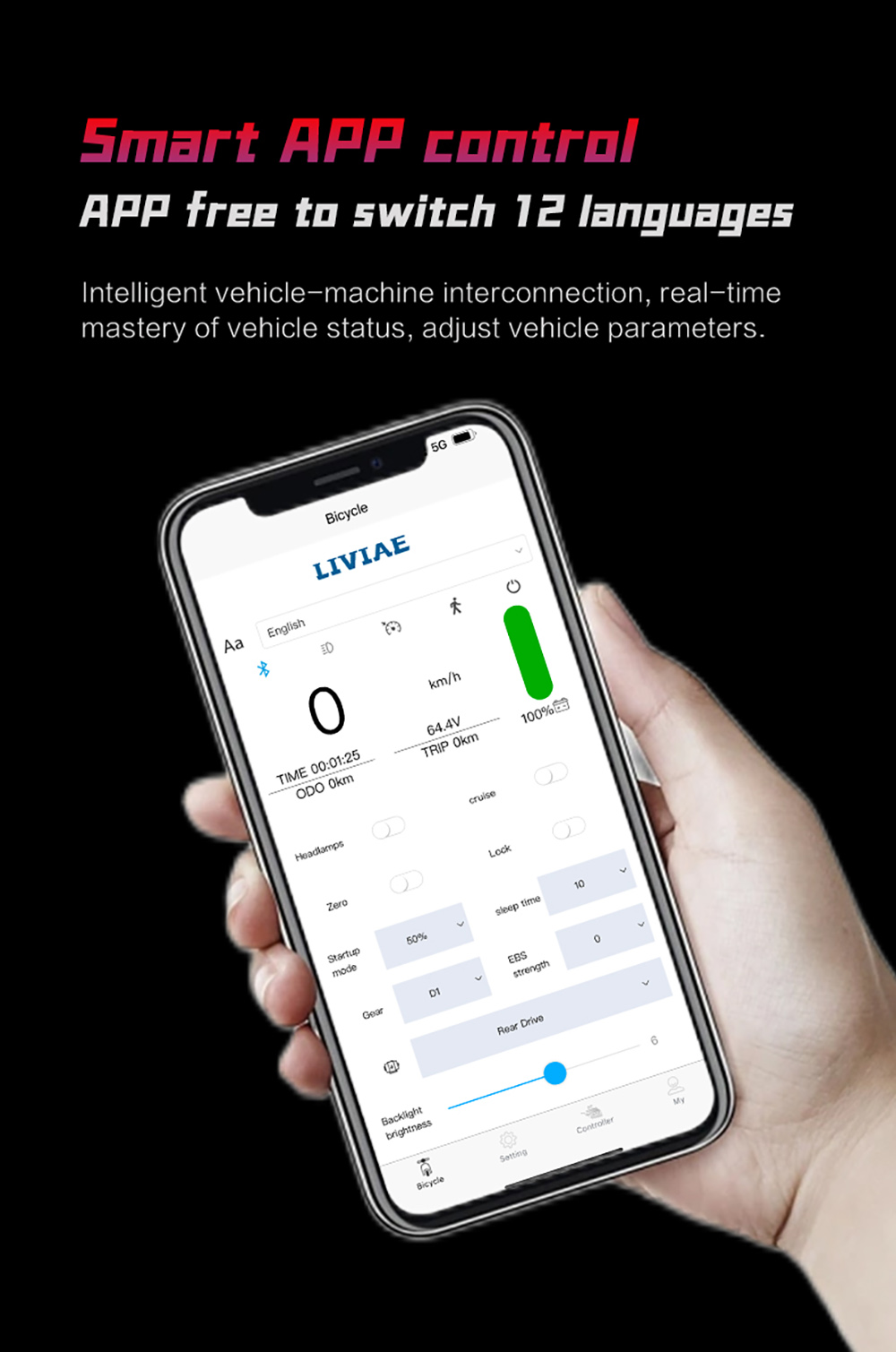 BOYUEDA Q7 Pro Max Elektroroller, 1600 W*2 Motor, 52 V 28 Ah Akku, 10 Zoll Reifen, 70 km/h Höchstgeschwindigkeit, 110 km Reichweite, zwei hydraulische Scheibenbremsen, hydraulischer Stoßdämpfer vorne und Federstoßdämpfer hinten, LCD-Display