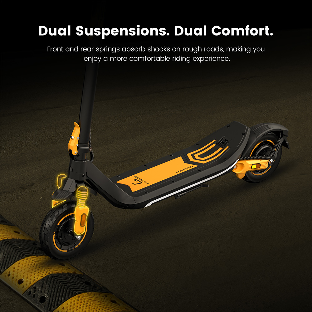 KUGOO M3 PRO Elektromos Roller, 600 W-os Motor, 48 V 13 Ah Akkumulátor, 10 colos Gumiabroncsok, 46 km/h Max. Sebesség, 64 km Hatótávolság, Dupla Tárcsafék, Dupla Felfüggesztés, NFC Feloldás