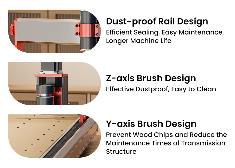 TWO TREES TTC450 Ultra Machine de Gravure CNC, Broche de 500W, Modes CNC et Laser Doubles, Haute Précision 0,05mm, Écran Tactile IPS 3,5", Zone de Travail 460x460x100mm, Compatible avec Métal/Acrylique/Bois