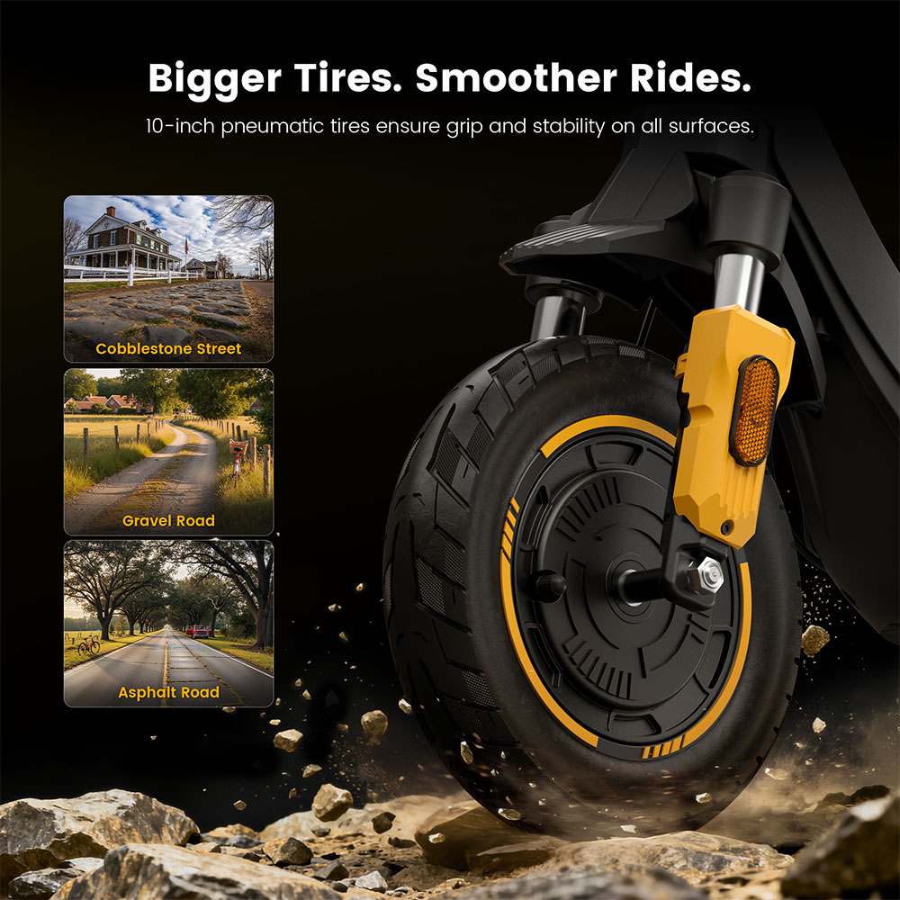 KUGOO M3 PRO Trottinette électrique, moteur 600 W, batterie 48 V 13 Ah, pneus 10 pouces, vitesse maximale 46 km/h, autonomie 64 km, freins à disque doubles, double suspension, déverrouillage NFC