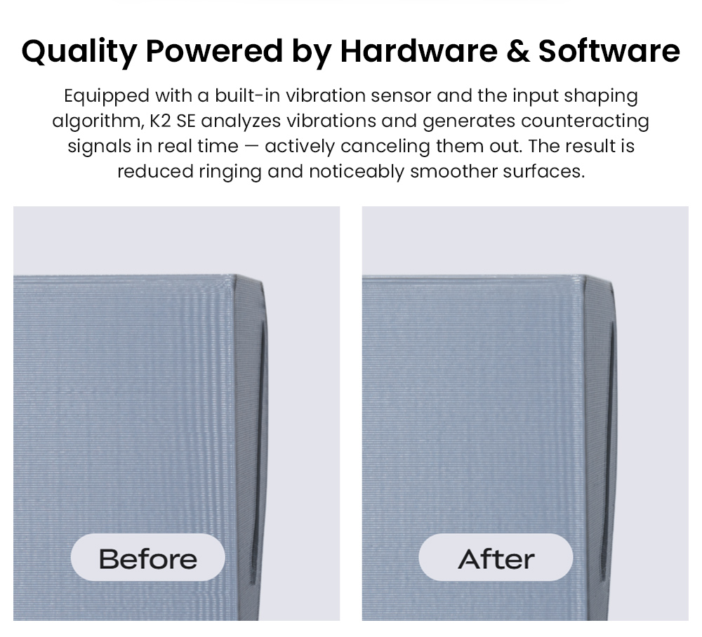 Creality K2 SE Combo 3D Printer, 500mm/s Speed, 0.1mm Precision, 220×215×245mm Build Volume, Auto Leveling, 300°C Nozzle for Multi-Material Printing