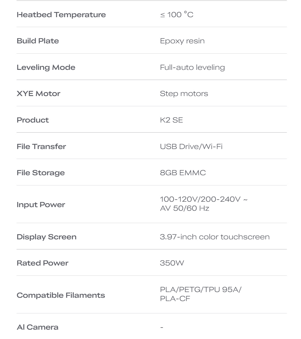 Creality K2 SE Combo 3D Printer, 500mm/s Speed, 0.1mm Precision, 220×215×245mm Build Volume, Auto Leveling, 300°C Nozzle for Multi-Material Printing