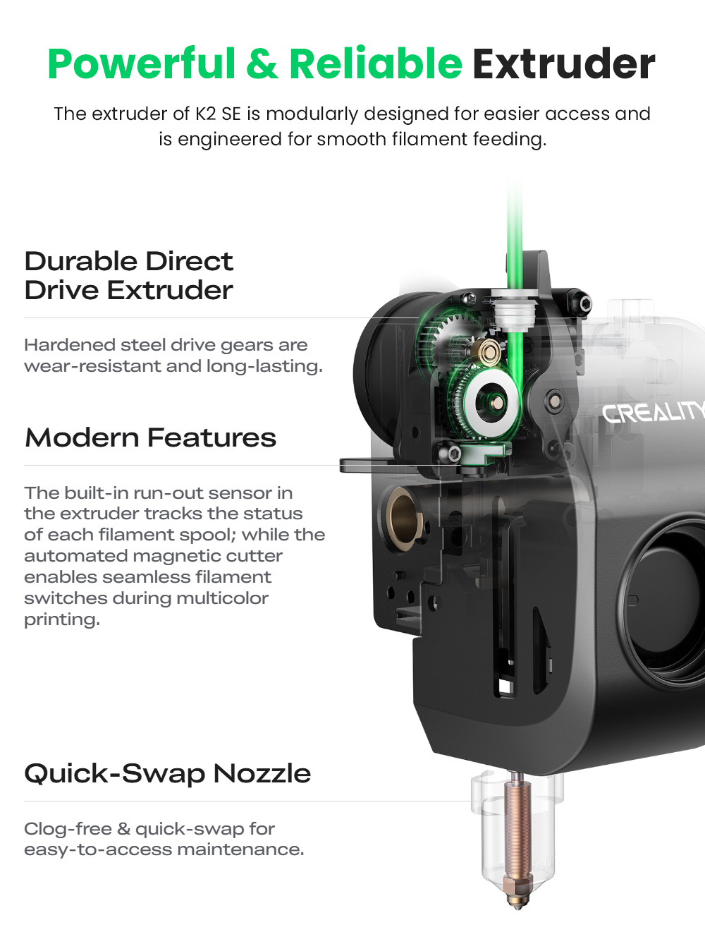 Creality K2 SE Combo 3D Printer, 500mm/s Speed, 0.1mm Precision, 220×215×245mm Build Volume, Auto Leveling, 300°C Nozzle for Multi-Material Printing