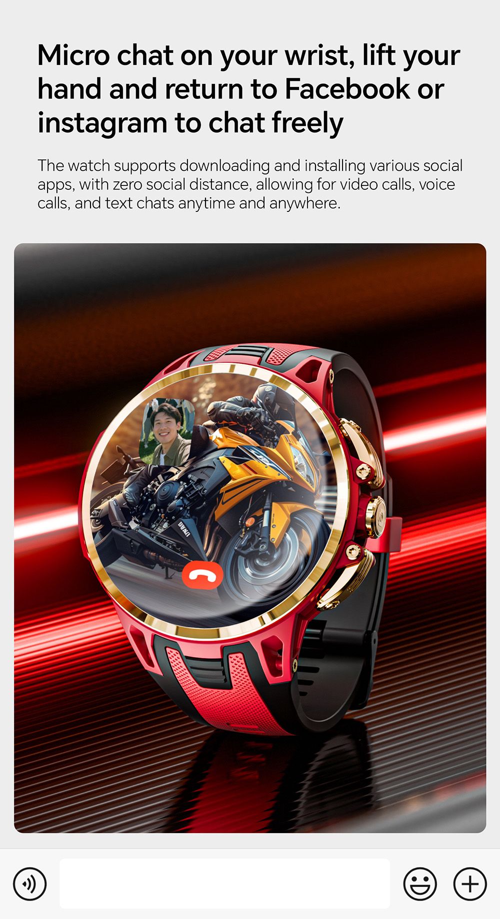 LOKMAT APPLLP 4 PRO Smartwatch, 1.75 inch AMOLED Screen, 5G Calling, NFC Function, Heart Rate Monitoring, Multiple Sports Modes - Black