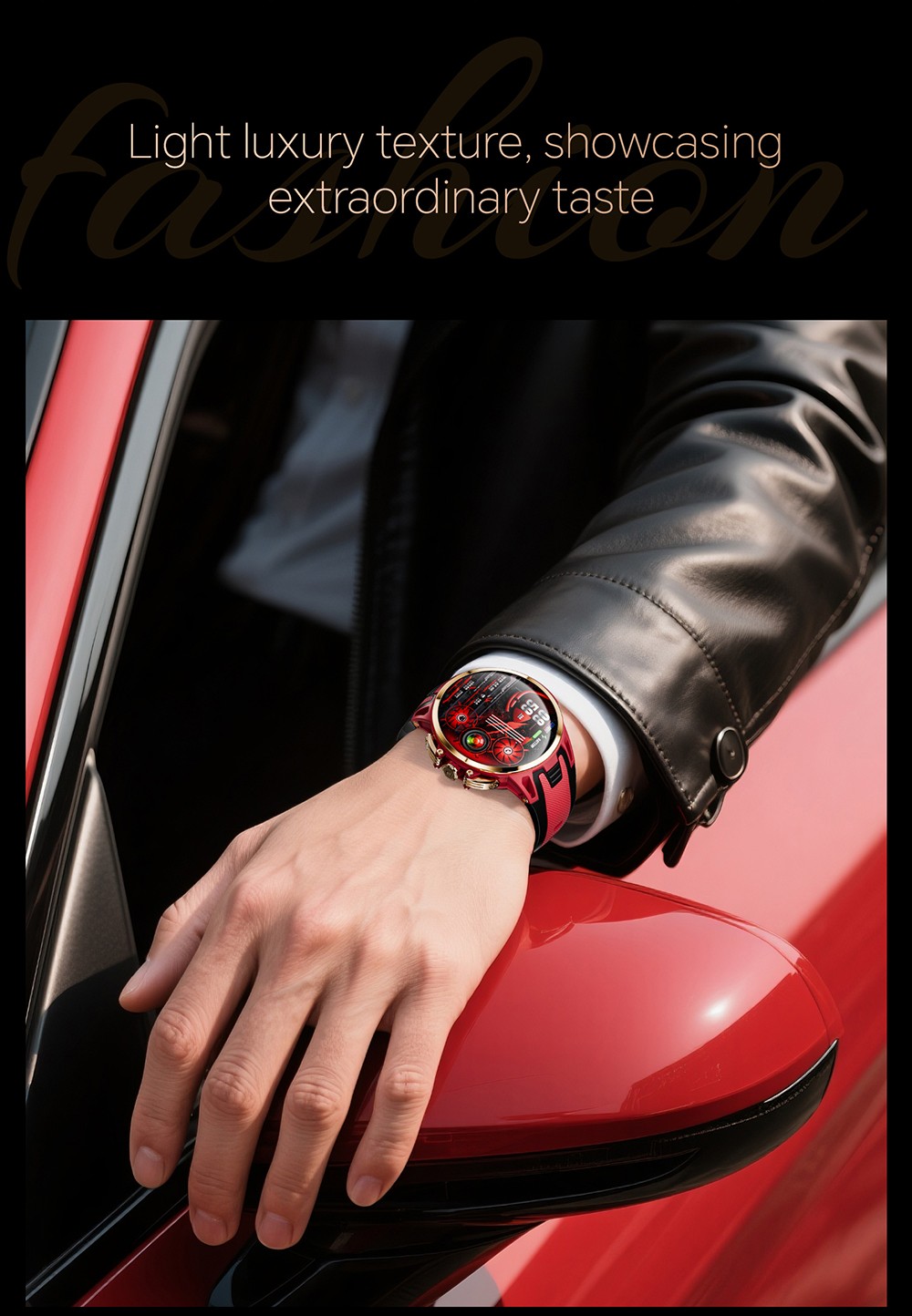 LOKMAT APPLLP 4 PRO Smartwatch, 1.75 inch AMOLED Screen, 5G Calling, NFC Function, Heart Rate Monitoring, Multiple Sports Modes - Golden