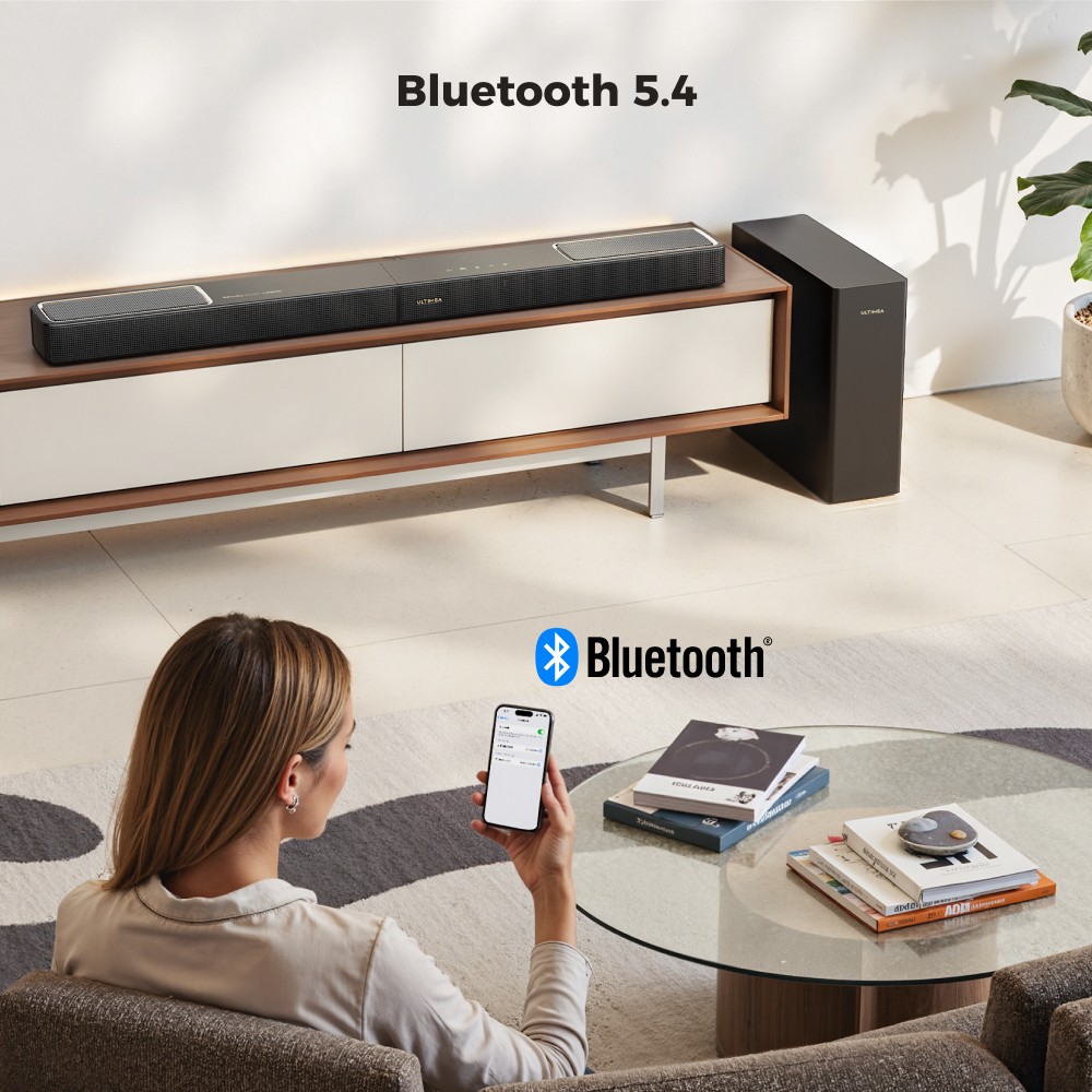 ULTIMEA Skywave F40 5.1.2-Kanal-Soundbar, Dolby Atmos, Bluetooth 5.4, 400 W Spitzenleistung, App-Steuerung