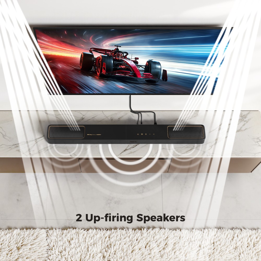 ULTIMEA Skywave F40 5.1.2-Kanal-Soundbar, Dolby Atmos, Bluetooth 5.4, 400 W Spitzenleistung, App-Steuerung