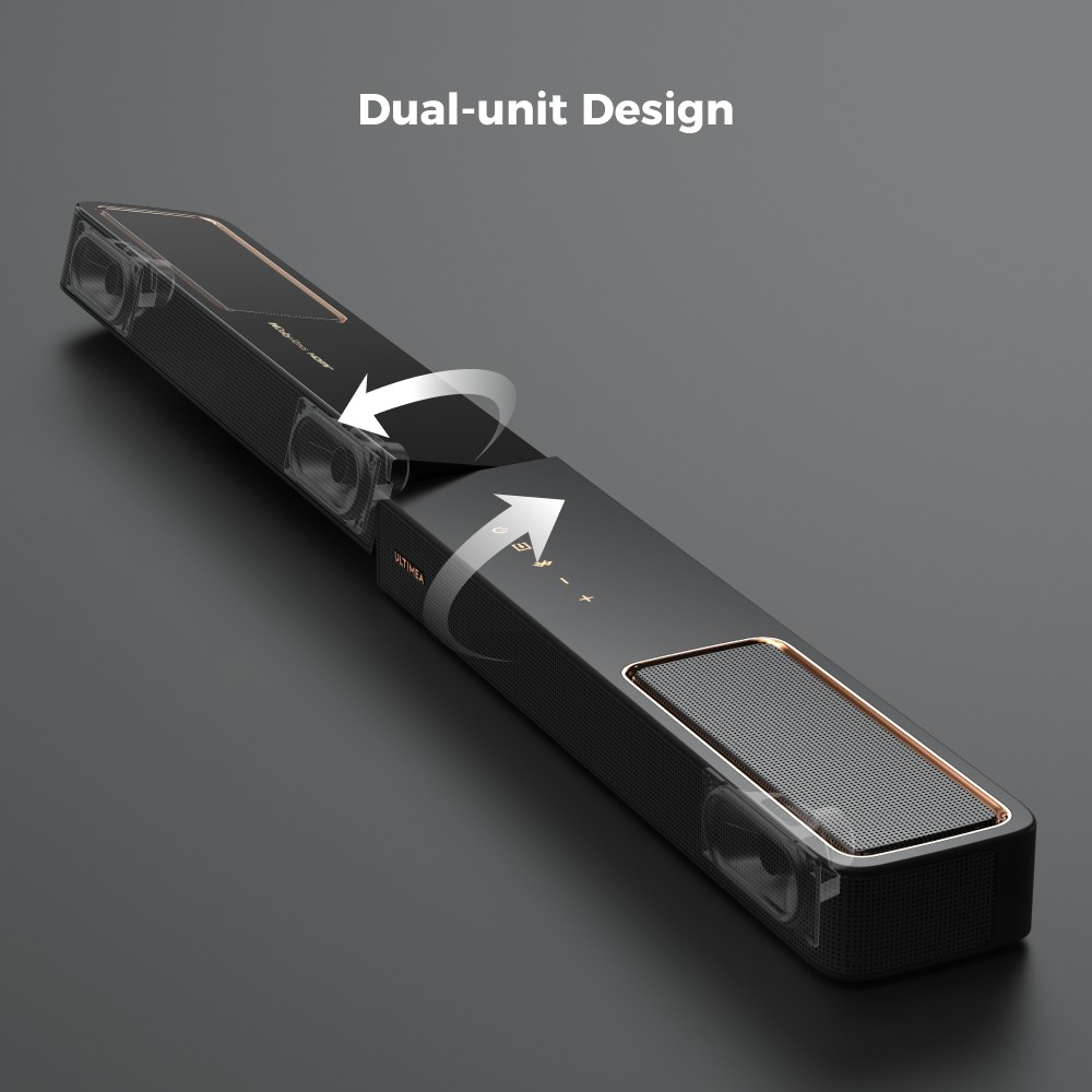 ULTIMEA Skywave F40 5.1.2-Kanal-Soundbar, Dolby Atmos, Bluetooth 5.4, 400 W Spitzenleistung, App-Steuerung