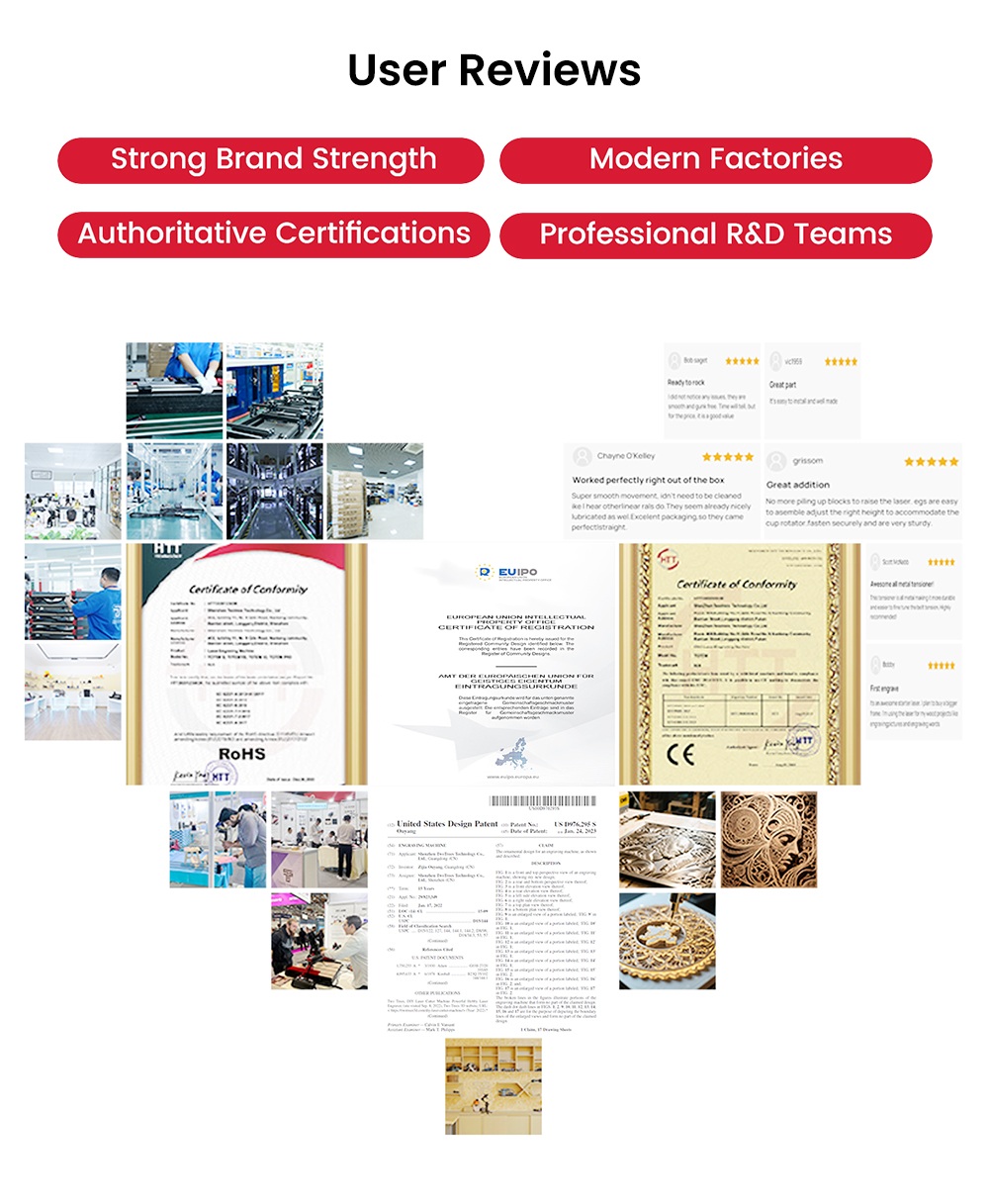 TWO TREES TTC450 Ultra Machine de Gravure CNC, Broche de 500W, Modes CNC et Laser Doubles, Haute Précision 0,05mm, Écran Tactile IPS 3,5", Zone de Travail 460x460x100mm, Compatible avec Métal/Acrylique/Bois