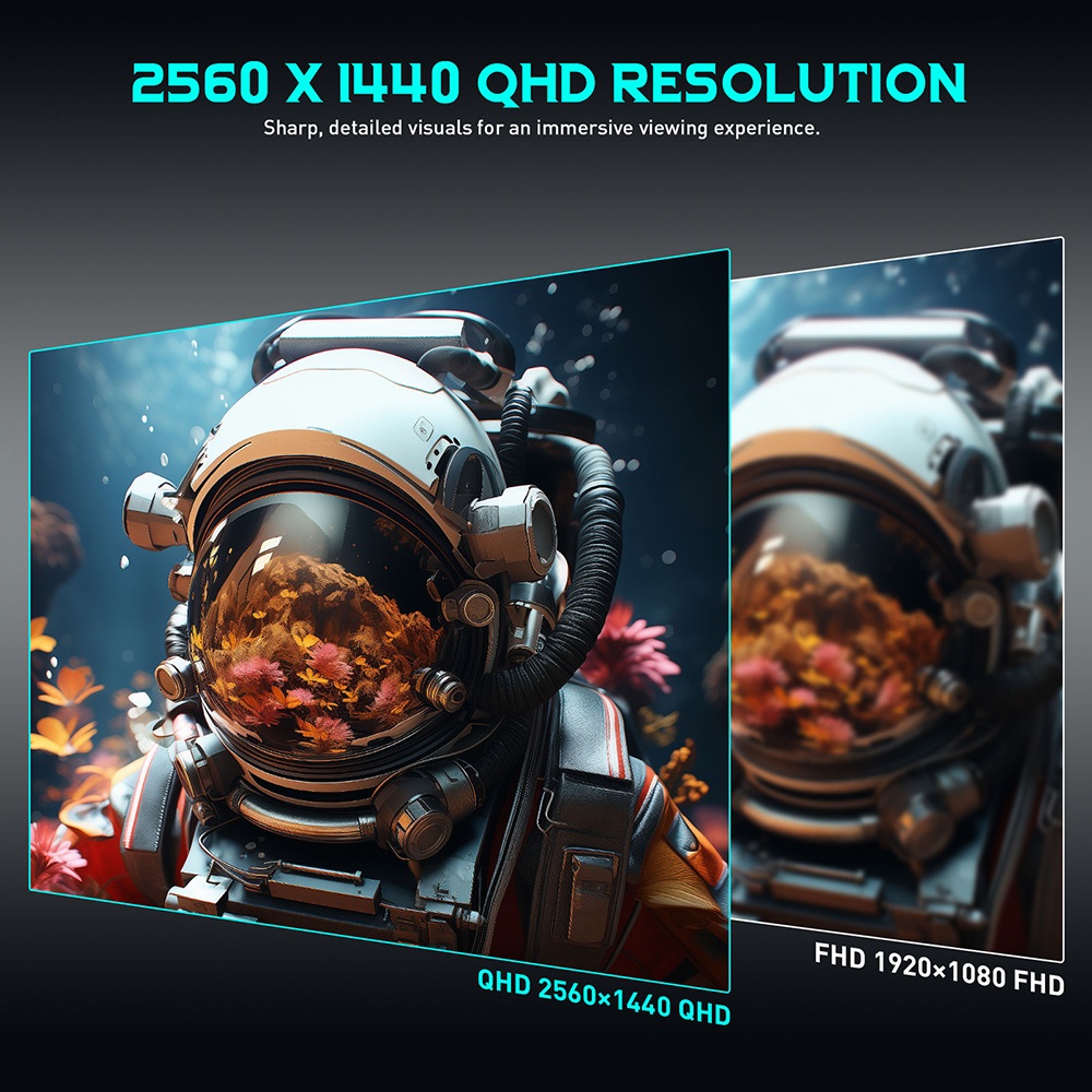 TITAN ARMY P32A2S2 gamer monitor, 2560 x 1440 QHD FAST IPS Panel, 240Hz Frissítési frekvencia, HDR400, 1ms GTG, GamePlus mód, Adaptív szinkron, PIP/PBP Osztott Képernyő, 2*HDMI 2.1 2*DP 1.4, E-Sport Háttérvilágítás, Állítható Állvány