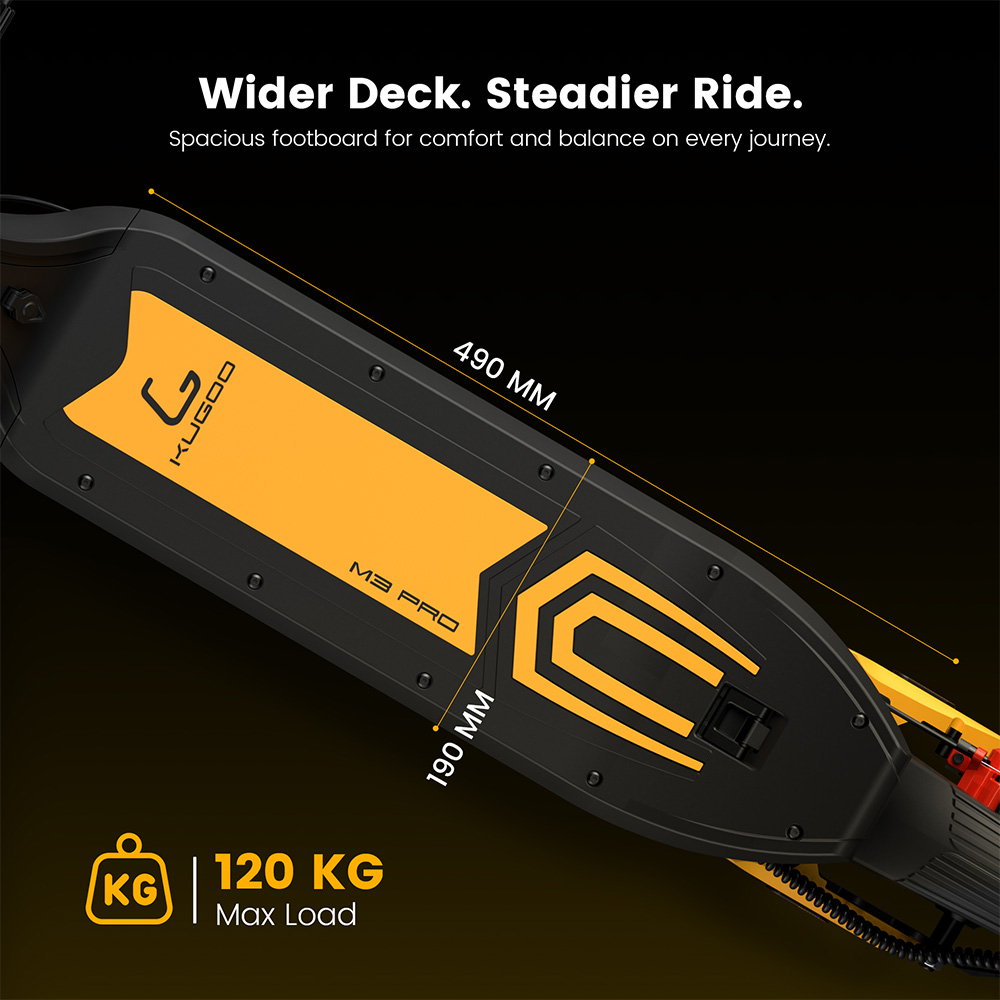 KUGOO M3 PRO Trottinette électrique, moteur 600 W, batterie 48 V 13 Ah, pneus 10 pouces, vitesse maximale 46 km/h, autonomie 64 km, freins à disque doubles, double suspension, déverrouillage NFC