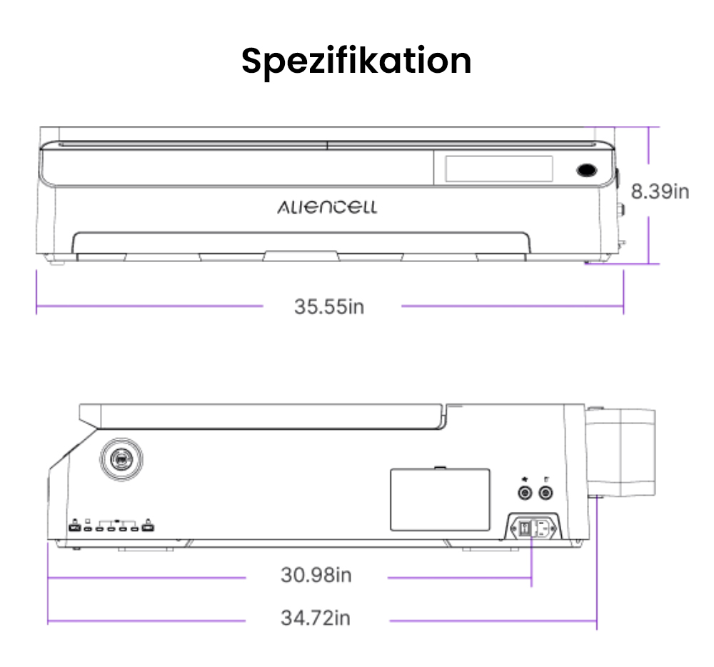 Aliencell X1 40W Lasergravierer + Air Assist Pro + Luftreiniger