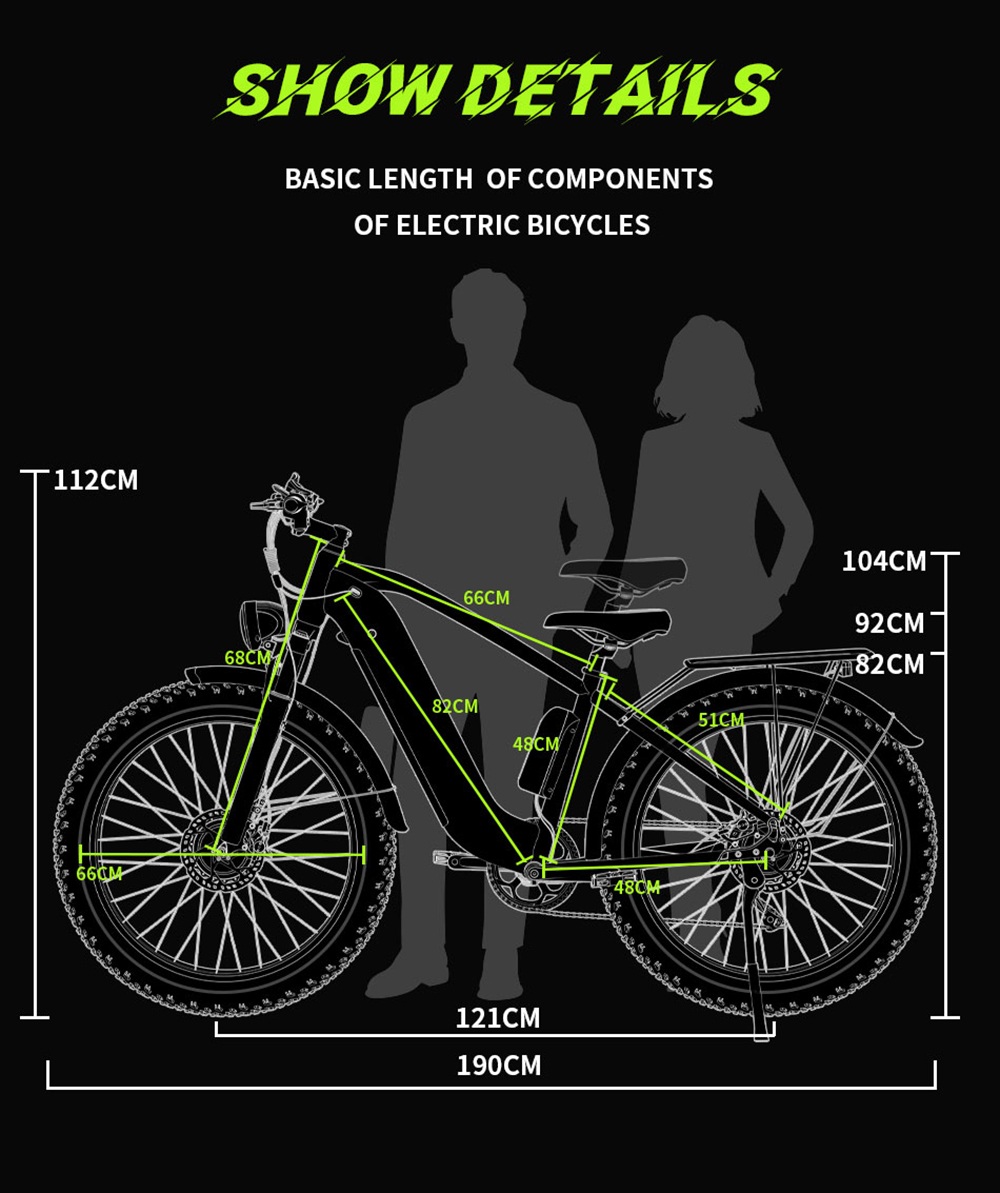 DUOTTS F26 Lite Electric Bike, 500W Motor, 48V 18Ah Battery, 26*4.0 inch Tires, 50km/h Max Speed, 90km Range, Hydraulic Disc Brake, Front Fork Hydraulic Suspension, Shimano 7-speed, APP Control - Silver White