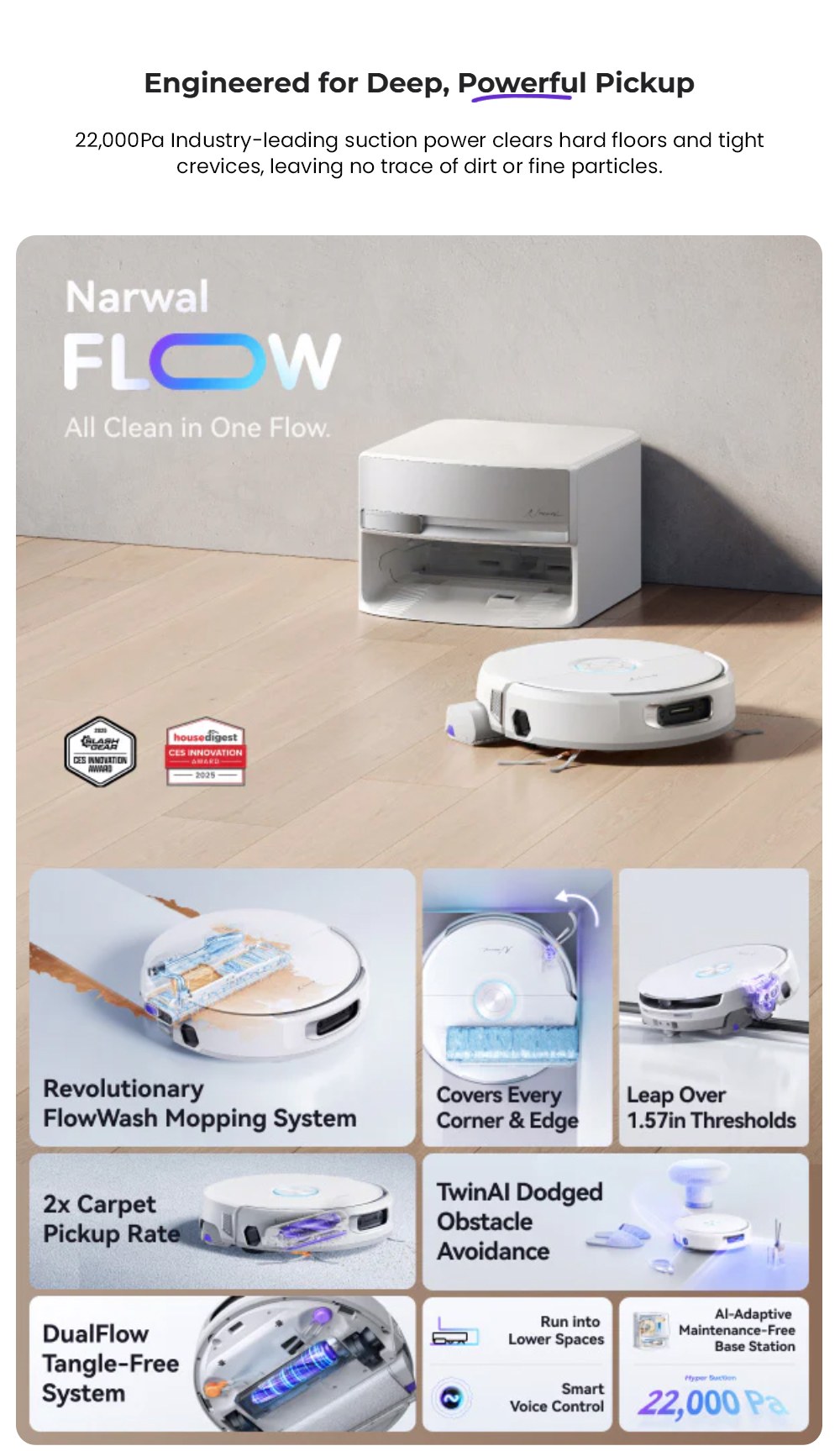 Narwal Flow Compact Robot Vacuum and Mop