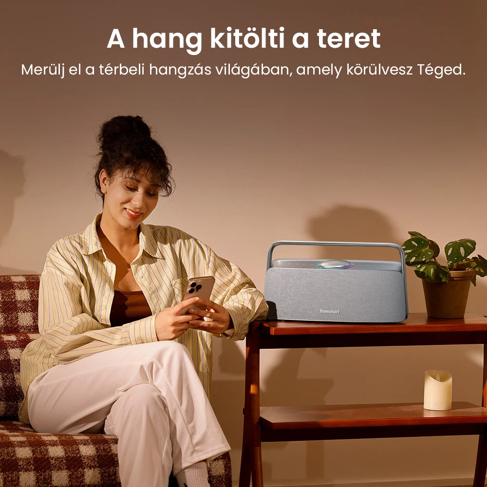 Tronsmart Fiitune X30 otthoni térhatású hangszóró, nagy felbontású hang, 14 órás akkumulátor-üzemidő
