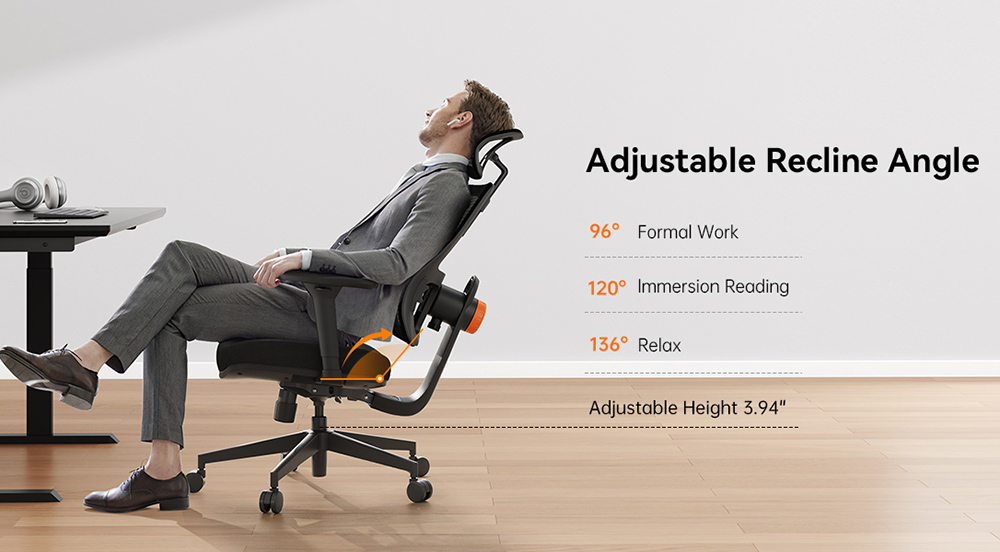 NEWTRAL MAGICH003 ergonomikus szék levehető munkaállomás asztallappal (továbbfejlesztett), automatikusan követő háttámla, adaptív alsó háttámla, állítható fejtámla ülésmélység, 3D kartámasz, 3 pozíció rögzítése