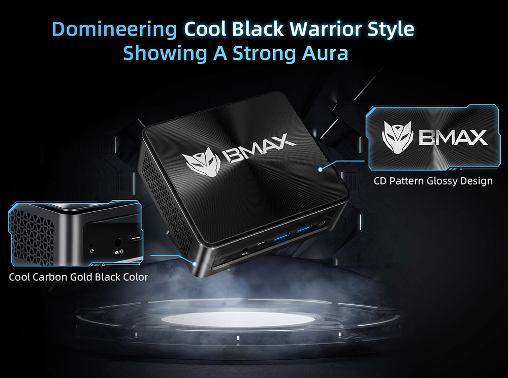 BMAX B9 Power Mini PC, Intel Core i9-12900H 14 Cores Max 5.0GHz, 32GB RAM 1TB SSD, DP+HDMI+Type-C 4K Triple Display, Support Dynamic HDR, WiFi 6 Bluetooth 5.2, 2*USB 3.2 2*USB 2.0 1*RJ45 1*3.5mm Headset Jack, Space Capsule Cooling System