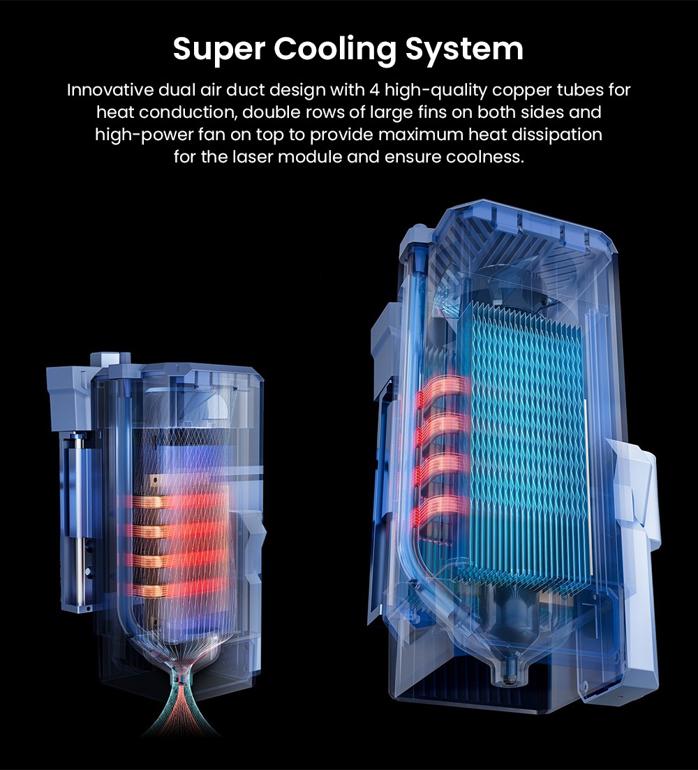 IKIER K1 Pro Max 48W Lasergravierer, 410 mm × 410 mm Arbeitsbereich, 0,01 mm Präzision, 900 mm/s Vorschubgeschwindigkeit, Dual-Gear-Laser, intelligenter Autofokus und automatisches Senkschneiden